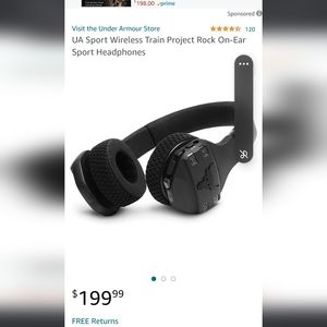 Jbl and under armor project Rock  nose canceling headphones for work outs.